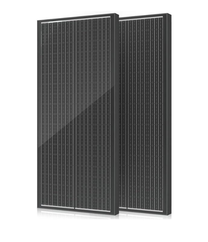 Photo 1 of 18BB 200W Solar Panel, 2Pcs N-Type 12V/24V 100 Watt Solar Panels, 25% High Efficiency Monocrystalline Solar Module, for RV, Boat, Marine, Trailer, Farm, Rooftop and Home Off-Grid System