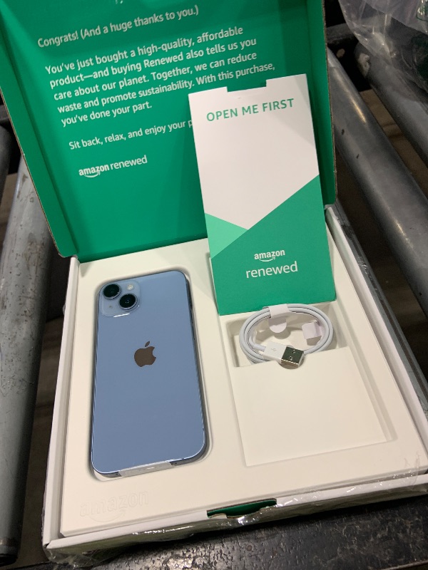 Photo 1 of Apple iPhone 14, 128GB, Blue - Unlocked (Renewed Premium)