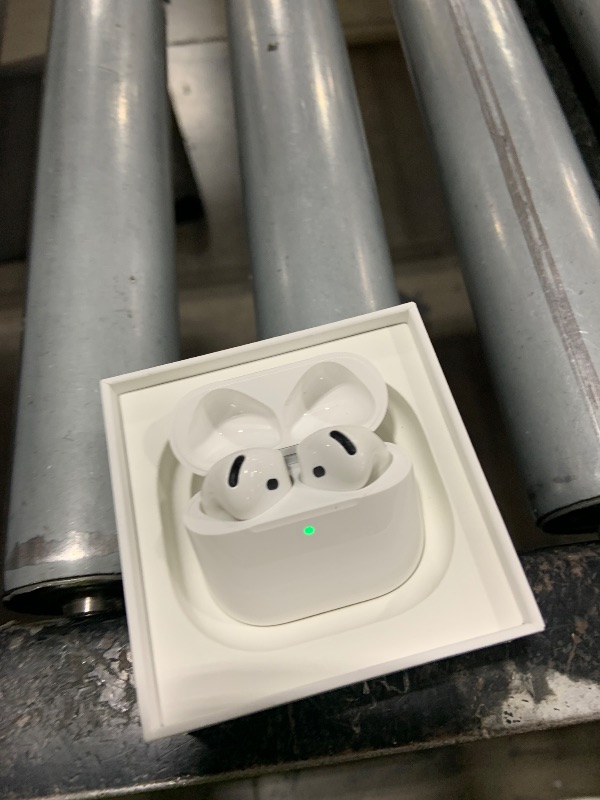 Photo 1 of Apple AirPods 4 Wireless Earbuds, Bluetooth Headphones, with Active Noise Cancellation, Adaptive Audio, Transparency Mode, Personalized Spatial Audio, USB-C Charging Case, Wireless Charging, H2 Chip