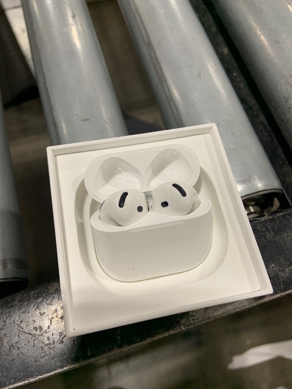 Photo 1 of Apple AirPods 4 Wireless Earbuds, Bluetooth Headphones, with Active Noise Cancellation, Adaptive Audio, Transparency Mode, Personalized Spatial Audio, USB-C Charging Case, Wireless Charging, H2 Chip