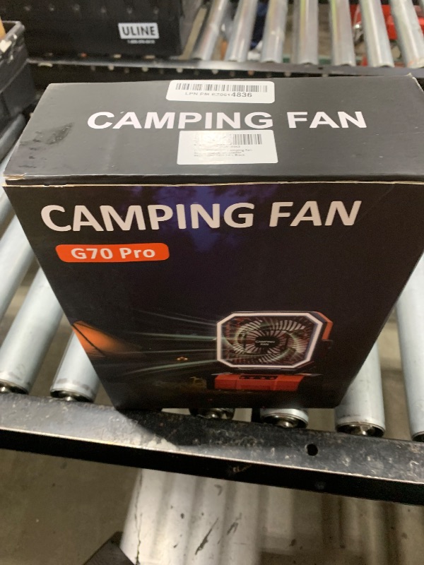 Photo 1 of PIYOOPDR Camping Fan with Bluetooth Speaker Portable Fan,20000mAh Rechargeable Battery Powered Fans,Quiet 4-Speeds, 4-LED Light,360° Hanging Hook for Outdoor Picnic Tent Beach Travel Barbecue, Black