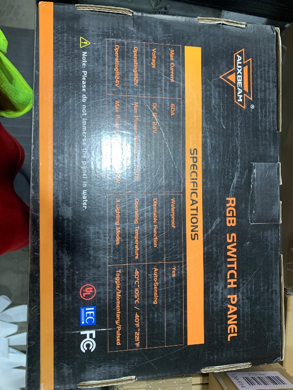 Photo 1 of Auxbeam RGB 6 Gang Switch Panel RA60 Auto-Dimmable Switch Panel w/Momentary Toggle Pulsed Memory Function, 12-24V Switch Panel for Truck UTV Car Boat Waterproof, 2-Year Warranty