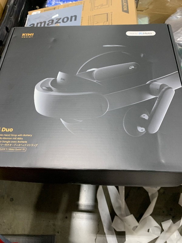 Photo 1 of KIWI design Audio Head Strap with Battery for Meta/Oculus Quest 3/3S, K4 Duo DualFast Charging Headset, VR Accessories with Balanced Design for Enhanced Sound Effects & Playtime