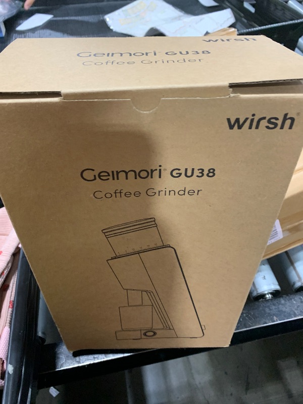 Photo 1 of Burr Coffee Grinder,Wirsh Electric Single Dose Coffee Grinder Geimori GU38 with 38mm 6-Core Conical Burr,Stepless Adjustment for Drip,French Press,Cold Grind Settings from Fine to Coarse