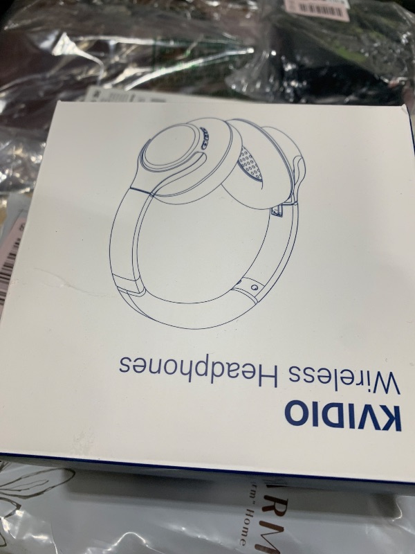 Photo 1 of KVIDIO Bluetooth Headphones Over Ear, 65 Hours Playtime Wireless Headphones with Microphone, Foldable Lightweight Headset with Deep Bass, HiFi Stereo Sound Low Latency for Travel Work Cellphone
