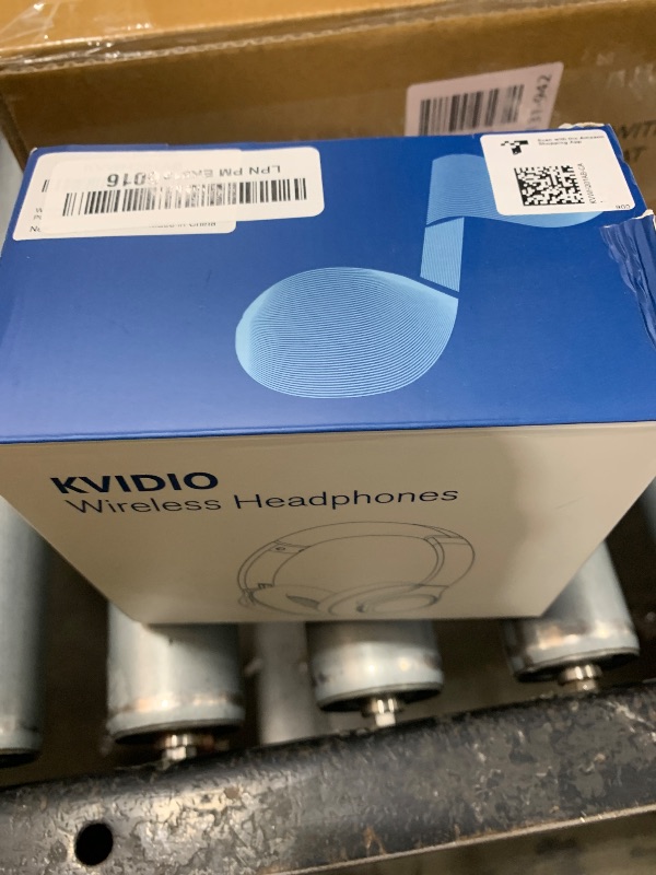 Photo 1 of KVIDIO Bluetooth Headphones Over Ear, 65 Hours Playtime Wireless Headphones with Microphone, Foldable Lightweight Headset with Deep Bass, HiFi Stereo Sound Low Latency for Travel Work Cellphone