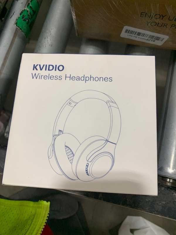 Photo 1 of KVIDIO Bluetooth Headphones Over Ear, 65 Hours Playtime Wireless Headphones with Microphone, Foldable Lightweight Headset with Deep Bass, HiFi Stereo Sound Low Latency for Travel Work Cellphone