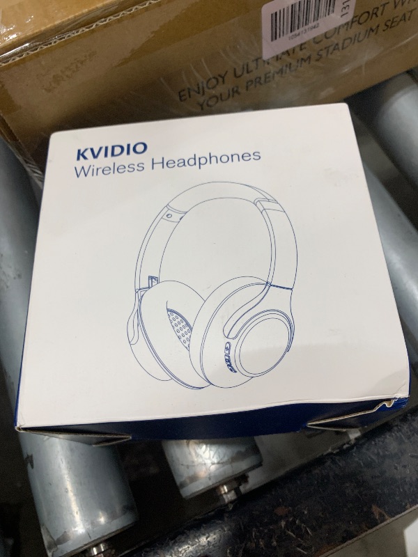 Photo 1 of KVIDIO Bluetooth Headphones Over Ear, 65 Hours Playtime Wireless Headphones with Microphone, Foldable Lightweight Headset with Deep Bass, HiFi Stereo Sound Low Latency for Travel Work Cellphone