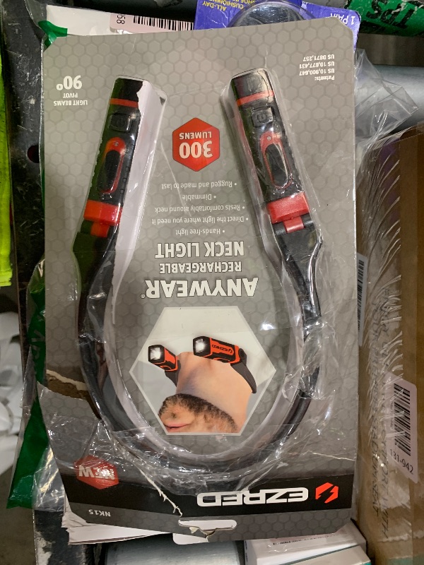 Photo 1 of EZRED ANYWEAR Rechargeable Neck Light for Hands-Free Lighting - NK15, Perfect Light for Mechanics, Camping, Hunting, DIY Projects, Reading