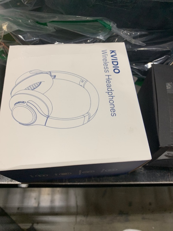 Photo 1 of KVIDIO Bluetooth Headphones Over Ear, 65 Hours Playtime Wireless Headphones with Microphone, Foldable Lightweight Headset with Deep Bass, HiFi Stereo Sound Low Latency for Travel Work Cellphone