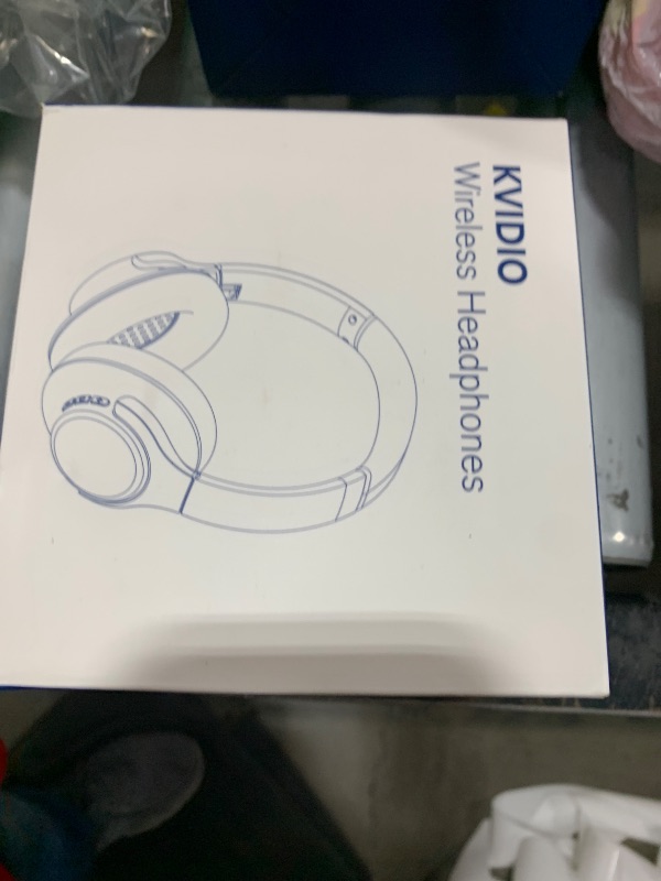 Photo 1 of KVIDIO Bluetooth Headphones Over Ear, 65 Hours Playtime Wireless Headphones with Microphone, Foldable Lightweight Headset with Deep Bass, HiFi Stereo Sound Low Latency for Travel Work Cellphone