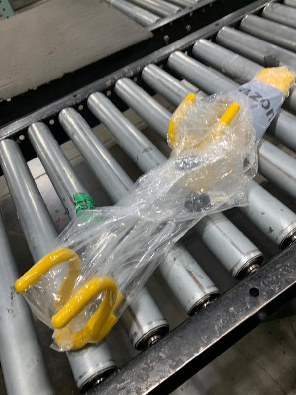 Photo 1 of Tevlaphee Steering Wheel Lock - Heavy Duty Antitheft Device and Car Security Lock with Adjustable Locking and 3 Keys - Great Vehicle and Truck Deterrent (Yellow)