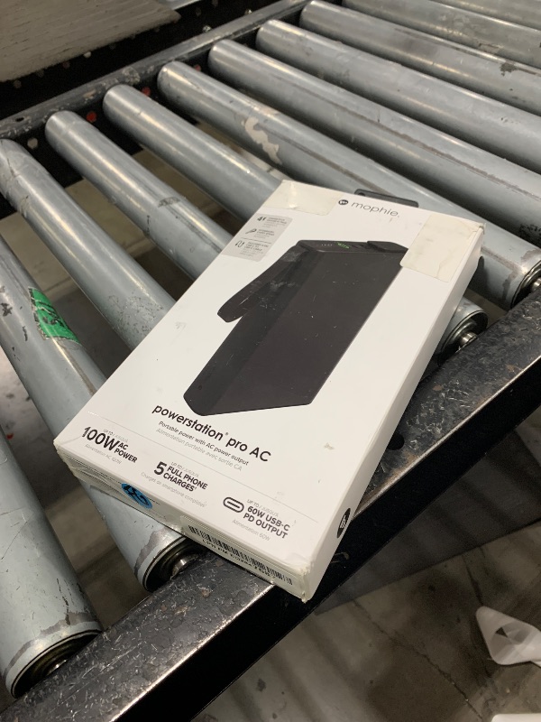 Photo 1 of mophie powerstation pro AC (2023)-27,000 mAh External Battery compatbile With MacBook&iPad Portable PD battery with 100W of AC&60W USB-C Fast Charge integrated carry strap-USB-C cable included, Black
