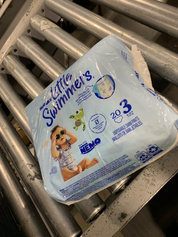 Photo 1 of Huggies Little Swimmers Disposable Swim Diapers, Size 3 (16-26 lbs), 20 Ct