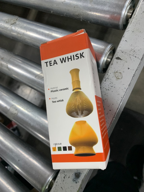 Photo 1 of Matcha Whisk, PP Resin Matcha Stirrer, Traditional Handcrafted Japanese Matcha Tea Mixer Brush Mixing Tool Accessory for Tea Preparation (Yellow)