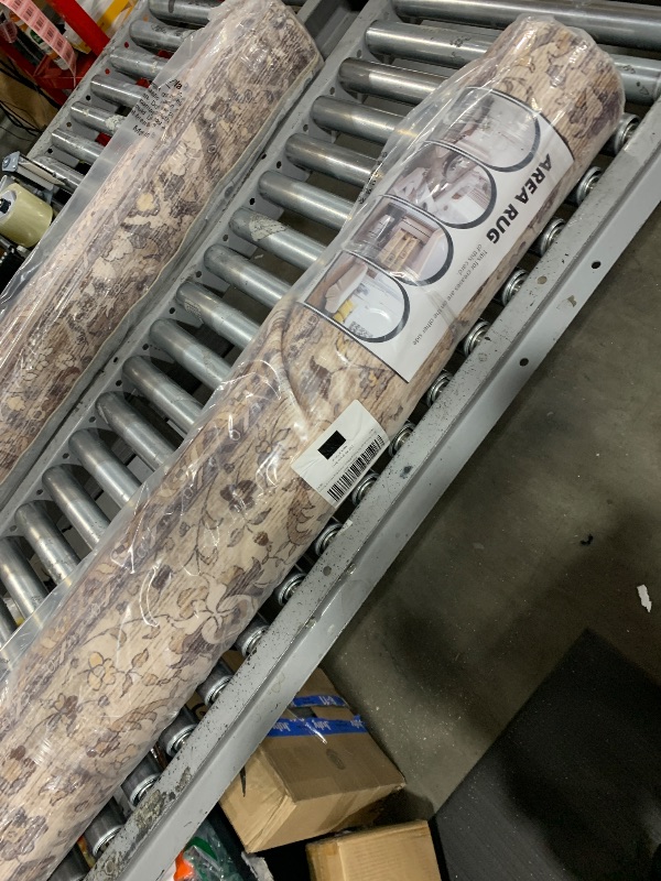 Photo 1 of Brown Washable 8x10 Area Rugs for Living Room Rug Bedroom Rug-Carpet Neutral Moody Vintage Floral Dining Room Rugs Office Soft Comfortable Non Slip