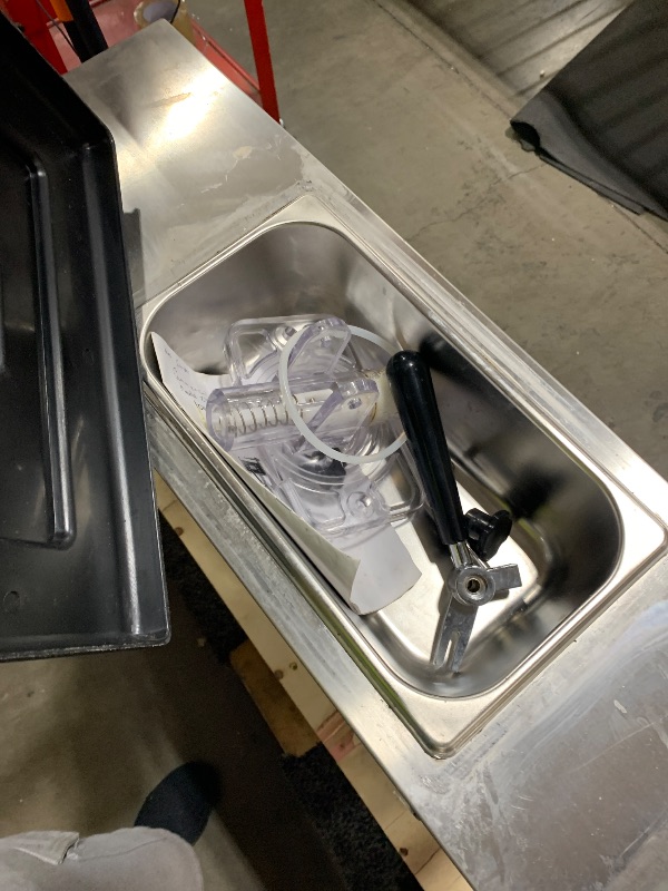 Photo 1 of Commercial Ice Cream Maker Machine 1200W Single Flavor Soft Serve Ice Cream Machine 3.2 to 4.2 Gal/H 110V Ice Cream Machine with Pre-Cooling, Auto Clean, 6L Hopper for Restaurant Snack Bar