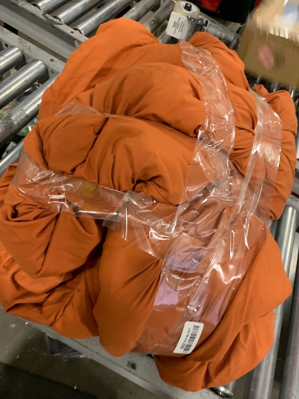 Photo 1 of CozyLux Full Comforter Set Burnt Orange, 7 Pieces Bed in a Bag Terracotta Comforter Set with Sheets, All Season Boho7PC Bed Sets with Comforter, Fitted Sheet, Flat Sheet, Pillow Shams and Pillowcases