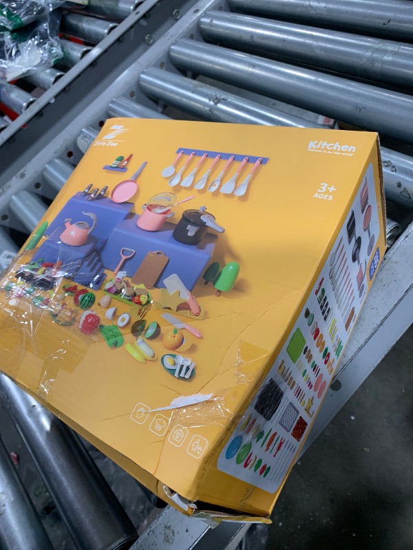 Photo 1 of Zero Zoo 105Pcs Kids Kitchen Toy Accessories, Toddler Pretend BBQ Camping Cooking Playset, Play Pots, Pans, Utensils Cookware Toys, Play Food Set, Vegetables, Learning Gift for Girls Boys