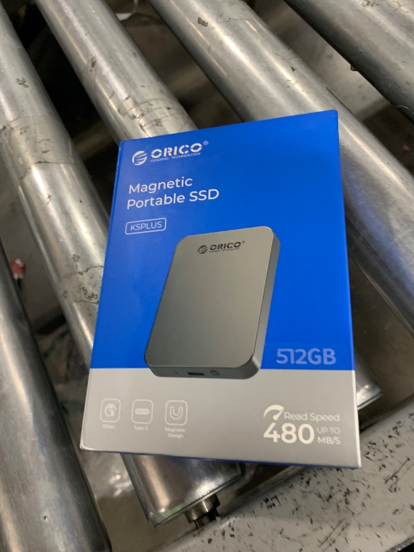 Photo 1 of ORICO 512GB Magnetic Portable SSD, Metal Body, 4K 120 fps ProRes HDR Record and Store, Up to 460MB/s, USB C&A 2 in 1 Cable, External SSD Compatible with iPhone 16 Pro Max, Tablet, Computer - K5PLUS
