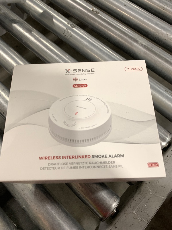 Photo 1 of X-Sense 10-Year Battery Wireless Interconnected Smoke Detector Fire Alarm with Over 820 ft Transmission Range, SD19-W, 3-Pack