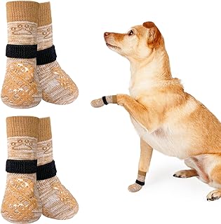 Photo 1 of BEAUTYZOO Dog Socks to Prevent Licking Paws, Dog Shoes for Hot Pavement Small Medium Large Senior Dog Booties, Non Slip Dog Boots & Paw Protectors for Hardwood Floors Traction Control Indoor
