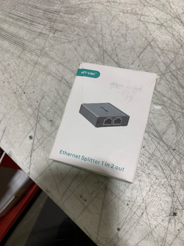 Photo 1 of MT-VIKI Ethernet Splitter 1 to 2 High Speed 1000Mbps, Gigabit Dual RJ45 Splitter Adapter for Cat5/5e/6/7/8 Cable [Aluminum Case with Power Cable]