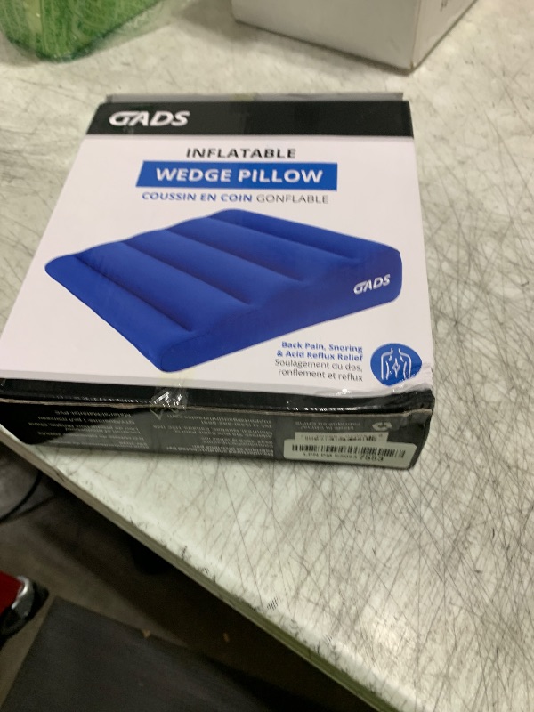 Photo 1 of Inflatable Wedge Pillow for Sleep and Comfort – Portable Wedge Pillow for Travel, Blow Up Bed Wedge Pillows for Adults