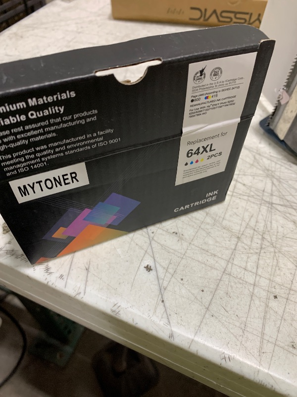 Photo 1 of MYTONER 64XL Ink Cartridge Black/Color Combo Pack Remanufactured Replacement for HP Ink 64 HP 64XL Ink for Envy Photo 7855 7858 7100 7155 7120 6252 7800 7158 Tango Series Printer 2 Pack