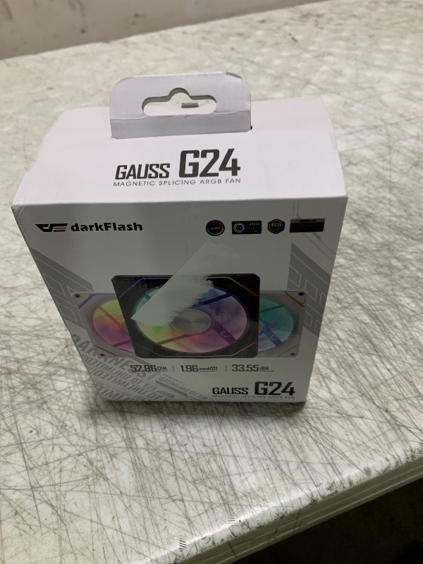 Photo 1 of darkFlash G24 120MM Magnetic ARGB PC Case Fans - 3 Pack, Tool-Free Installation, up to 2200RPM Cooling, 4-Pin PWM, Sync with Motherboard RGB Software(Black)