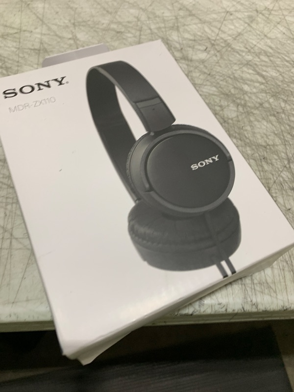 Photo 1 of Sony ZX Series Wired On-Ear Headphones, Black MDR-ZX110