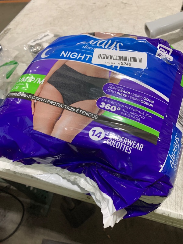 Photo 1 of Always Discreet Adult Incontinence Overnight Underwear for Women, Small/Medium, Up to 100% Bladder Leak Protection, 14 Count
