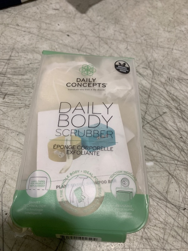 Photo 1 of DAILY CONCEPTS Daily Body Scrubber, Soy-Based And Organic Cotton. For The Whole Body. The Bath Sponge Deeply Cleanses The Skin And Creates A Rich Foamy Lather. Exfoliation