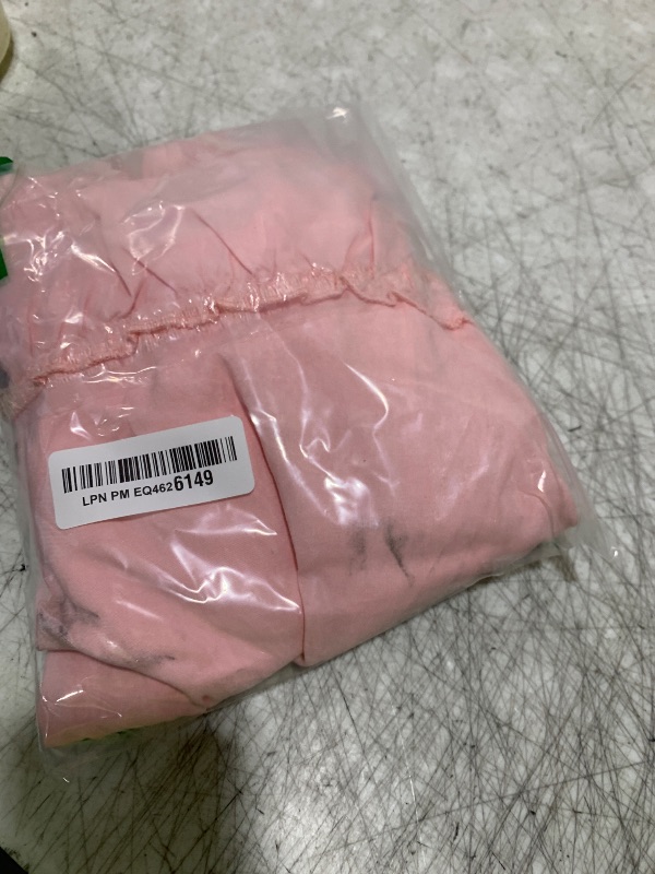 Photo 1 of THHGPO Summer Skirts for Women 2025 Vacation Cotton Ruffle Elastic Waist A-Line Casual Short Skirt Pink M