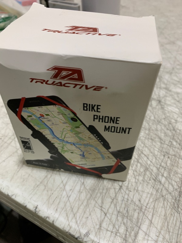 Photo 1 of TruActive Premium Bike Phone Mount Holder | Universal Cell Phone Mount for 4"-7" Phones | Includes 6 Reusable Color Bands | Tool Free Handlebar Mount for Bicycle, Motorcycle, Electric Scooter, ATV