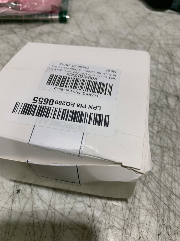 Photo 1 of Desk Grommet 3-1/8" (80 mm), Desk Hole Cover for Cables White, Cable Grommet ABS Plastic, Desk Hole Grommet for Office and Home Table Cable, Detachable & Flexible Cable Cord Organizer-2 Pcs