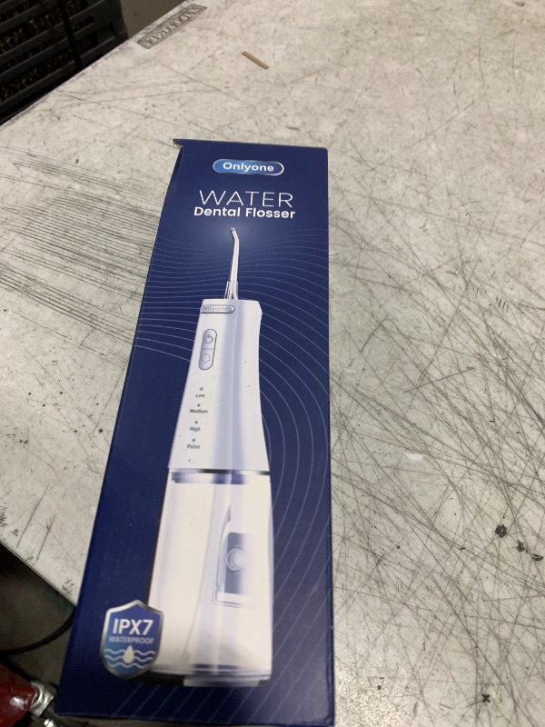 Photo 1 of Onlyone Water Dental Flosser, 300ML Portable Oral Irrigator for Teeth, 4 Modes and 5 Jet Tips,Rechargeable Irrigation Cleaner,Electric Flossing Machine Power Flossers & Irrigator Accessories White