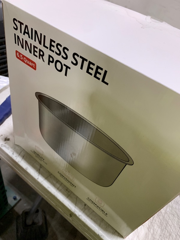 Photo 1 of Goldlion Stainless Steel Inner Pot Compatible with Ninja Foodi 6.5 Quart Accessories Replacement Insert Liner