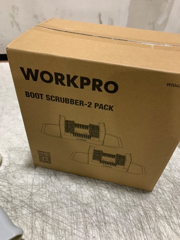 Photo 1 of WORKPRO Boot Brush Scraper Outdoor, Shoe Cleaner Brush, Boot Scrubber, Heavy Duty Boot Cleaning Brush, 2 Pack