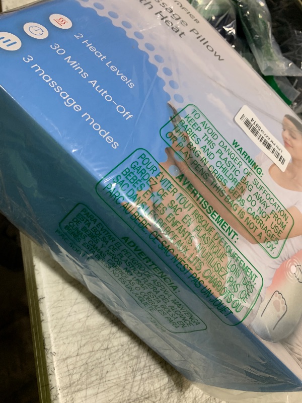 Photo 1 of COMFIER Massage Pillow for Back, Heated Massage Chair Pad with 3 Vibration Massage Modes, Massage Seat Cushion with Heat, Vibrating Massaging Heating Pad for Mom Women