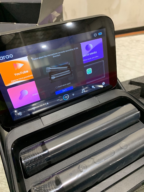 Photo 1 of Ikarao Karaoke Machine for Adults Kids, with Lyrics Display Screen, WiFi Connect to YouTube & Karaoke App, 2 EQ Autotune Wireless Microphones Portable Karaokes PA System for Home Family Party Camping