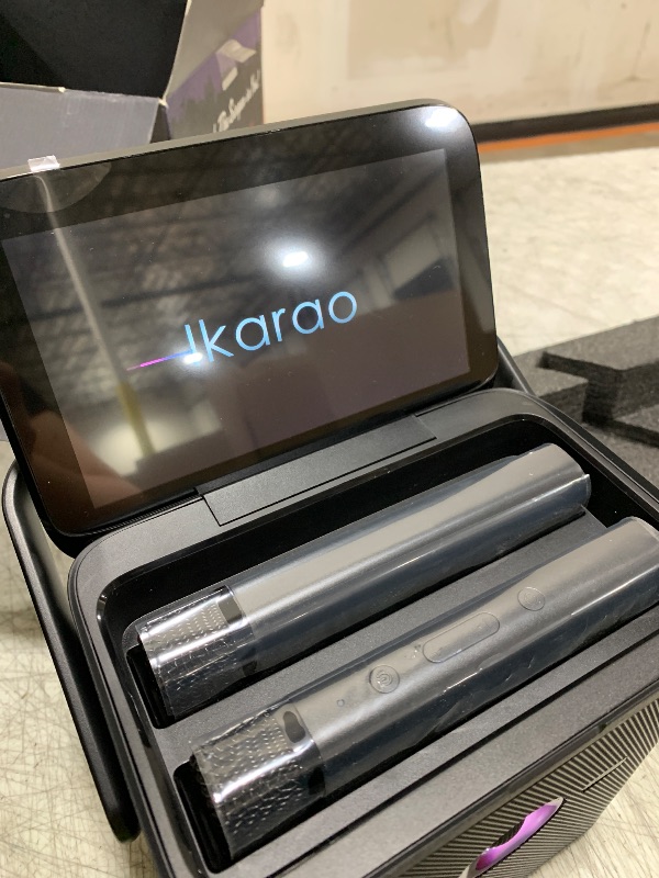 Photo 1 of Ikarao Karaoke Machine for Adults Kids, with Lyrics Display Screen, WiFi Connect to YouTube & Karaoke App, 2 EQ Autotune Wireless Microphones Portable Karaokes PA System for Home Family Party Camping