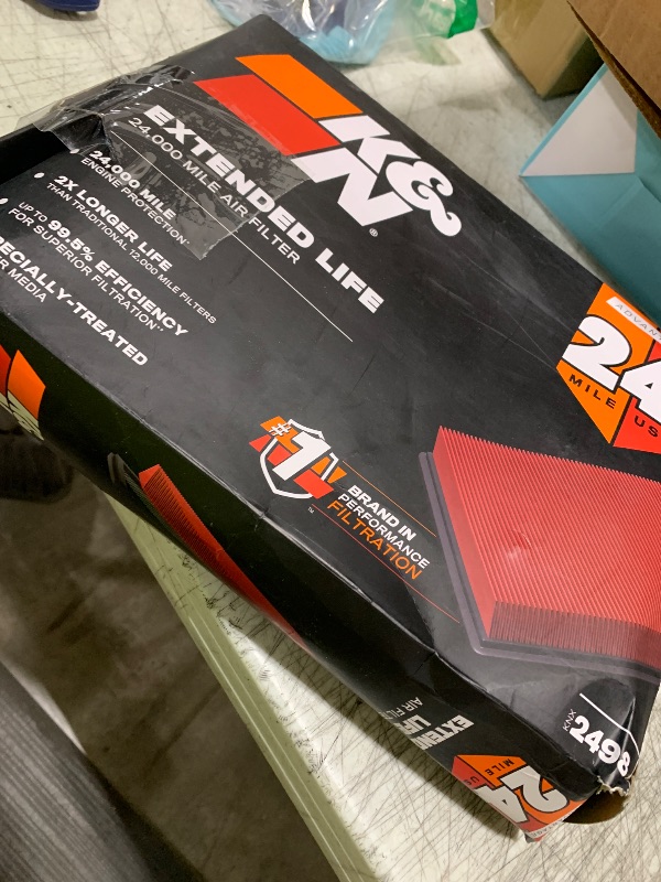 Photo 1 of K&N Engine Air Filter: Extended Life 24,000 Mile Replacement Air Filter: Compatible with 2013-2019 Honda/Acura L4 (Accord, Spirior, TLX), KNX-2498