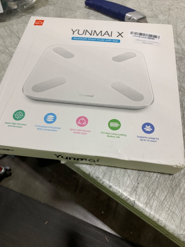Photo 1 of Yunmai Smart Scale with BMI, Body Fat, Muscle Mass, Digital Weight Body Fat Scale Mini, 13 Body Composition Scale Bluetooth Health Apps Compatible, Rechargeable 400lb