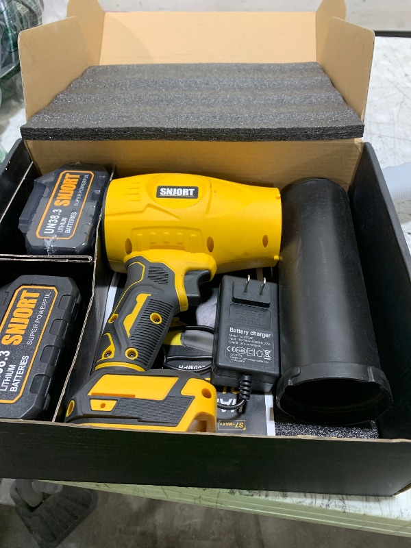 Photo 1 of Leaf Blower Cordless with Battery and Charger,500,000 RPM,Extended Nozzle,Lightweight Handheld Design,Blower for Patio Cleaning