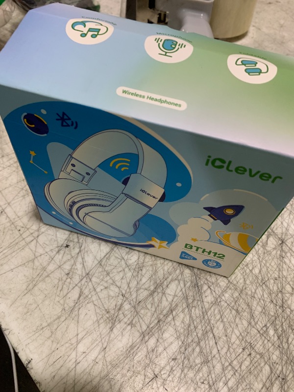 Photo 1 of iClever BTH12 Kids Bluetooth Headphones,Colorful LED Lights,74/85dBA Safe Volume,85H Playtime,Bluetooth 5.2,Over Ear Headphones Built-in Mic for iPad/Tablet/Airplane,Blossom Pink