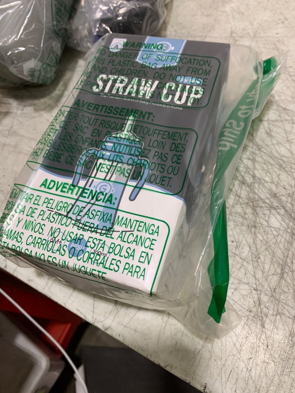 Photo 1 of GROSMIMI Spill Proof no Spill Magic Sippy Cup with Straw with Handle for Baby and Toddlers, Customizable, PPSU, BPA Free 10 oz (Sky blue)