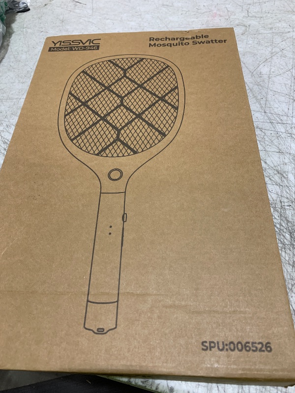 Photo 1 of YISSVIC Electric Fly Swatter Bug Zapper Racket 4000V Rechargeable Mosquito Killer with LED Light for Indoor Home Office Backyard Patio Camping