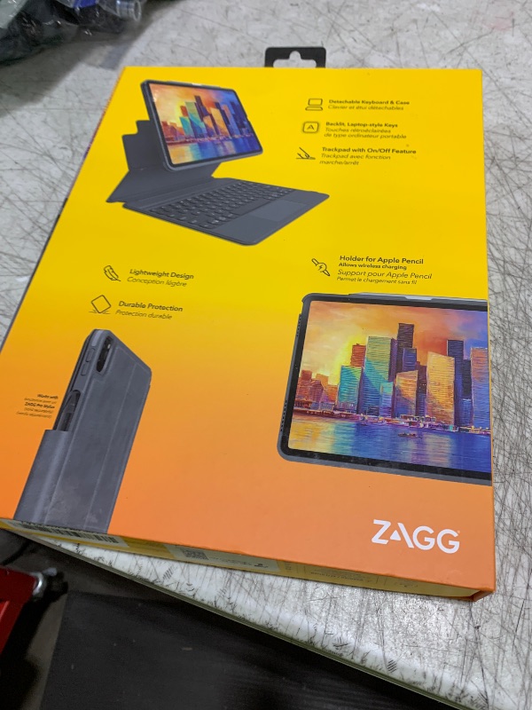 Photo 1 of ZAGG Pro Keys Wireless Keyboard & Detachable Case for iPad Pro 12.9 - Backlit Keys, Apple Pencil Holder, 6.6ft Drop Protection