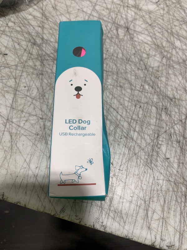 Photo 1 of Bseen  Dog Collar, Rechargeable LED Dog Collar Glow in The Dark Cat Collar Reflective Puppy Collar Safety Dog Lights for Night Walking (Pink, XS)